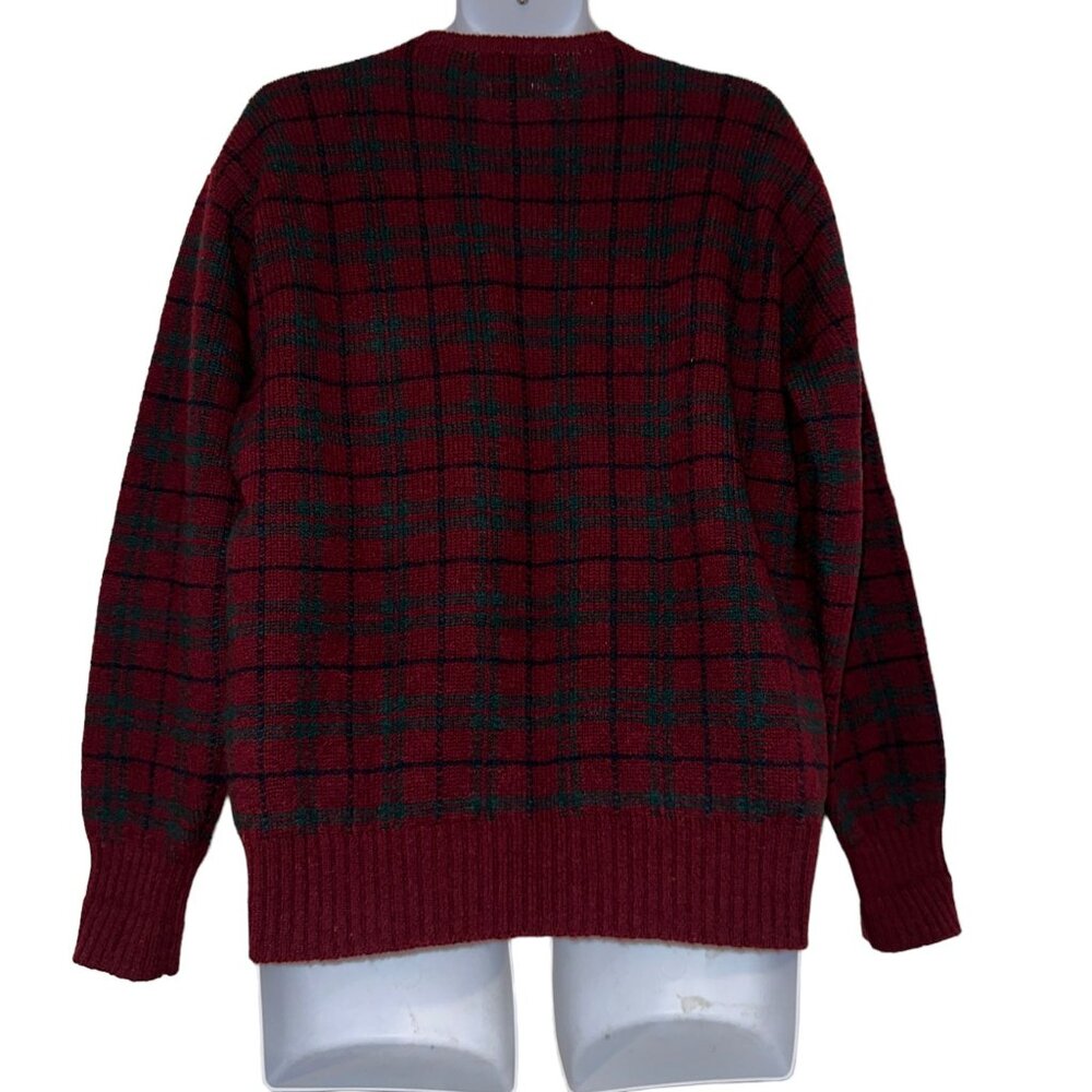 Rare Vintage Ralph Lauren Mallard Duck Sweater Mens L Wool Plaid Christmas - Picture 6 of 11